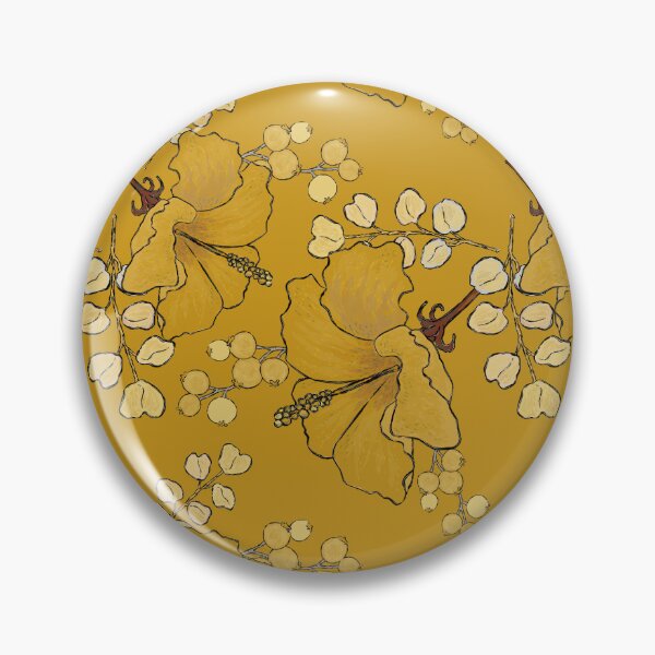Item preview, golden Chinese rose seamless pattern	 designed and sold by NayaChu.