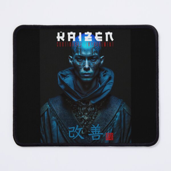 Item preview, Tibetan Cyberpunk Futuristic Monk – Kaizen Continuous Improvement Japanese Kanji designed and sold by MadeByRobots.