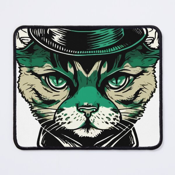 Item preview, Green Kitten Mobster Thug designed and sold by Jay Mayor Designs.