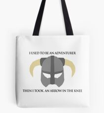 Skyrim Helmet - Arrow in the knee Tote Bag