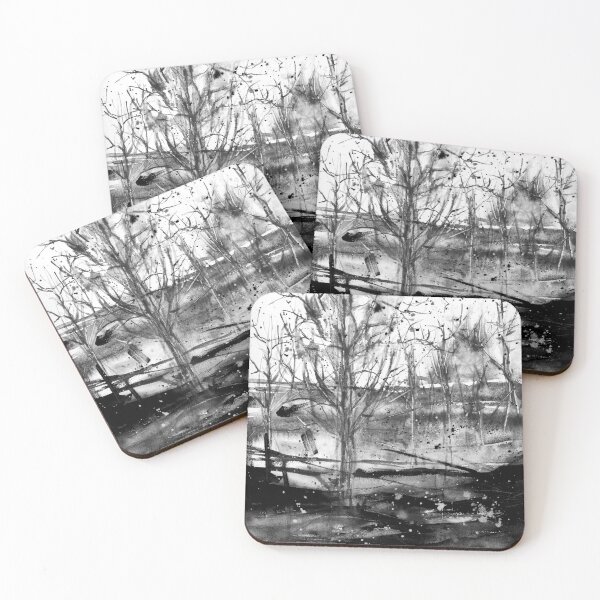 Item preview, Nature and landscape, trees, black and white designed and sold by anaozzart.