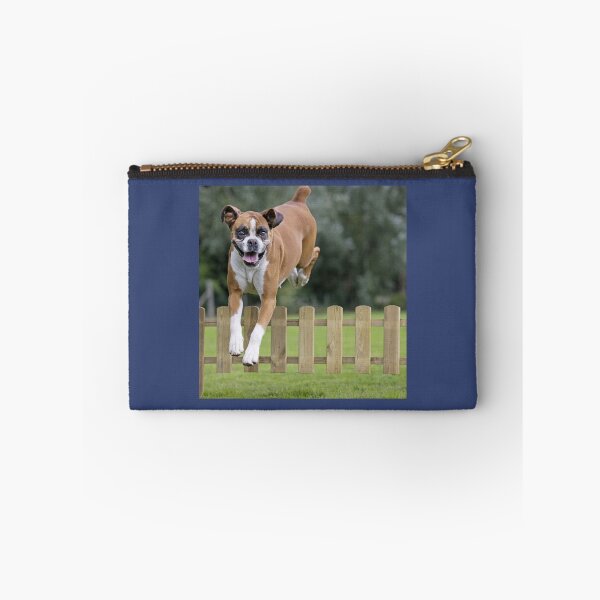 Item preview, Boxer Dog Leaping Over a Wooden Fence designed and sold by ScienceSource.