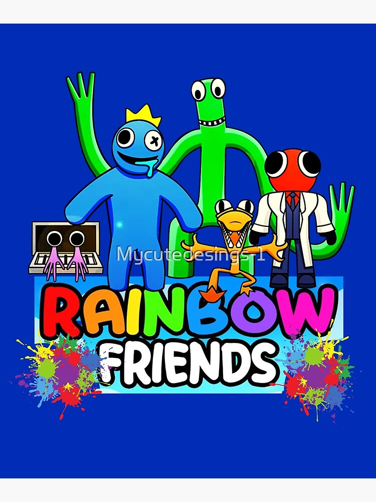 YELLOW FACE Rainbow Friends, Blue Rainbow Friends.VIDEOGAME. Halloween  Poster for Sale by Mycutedesings-1