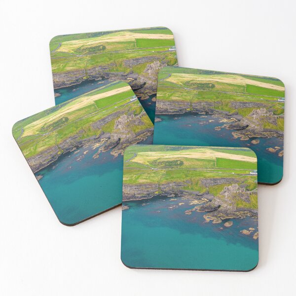 Item preview, Aerial view of Dunluce Castle. Antrim, Northern Ireland designed and sold by PetroliniVideo.