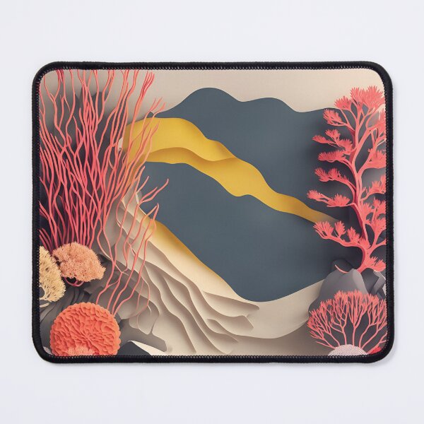 Item preview, Coral Reef Rift in Paper art style designed and sold by FormFinder.