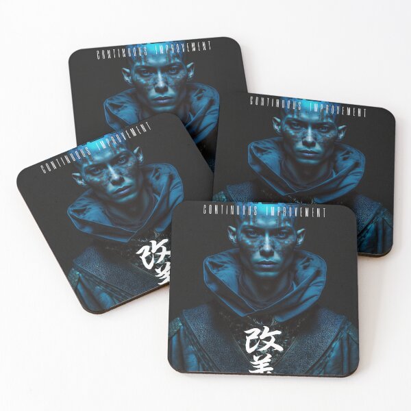 Item preview, Tibetan Cyberpunk Futuristic Monk – Kaizen Continuous Improvement Japanese Kanji designed and sold by MadeByRobots.