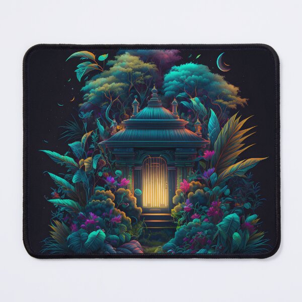 Item preview, Psychedelic Trippy Rainbow Rave Temple designed and sold by Iosis-Art.