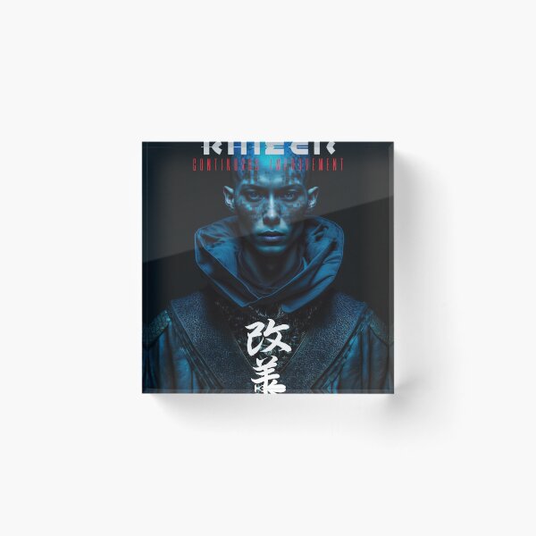 Item preview, Tibetan Cyberpunk Futuristic Monk – Kaizen Continuous Improvement Japanese Kanji designed and sold by MadeByRobots.