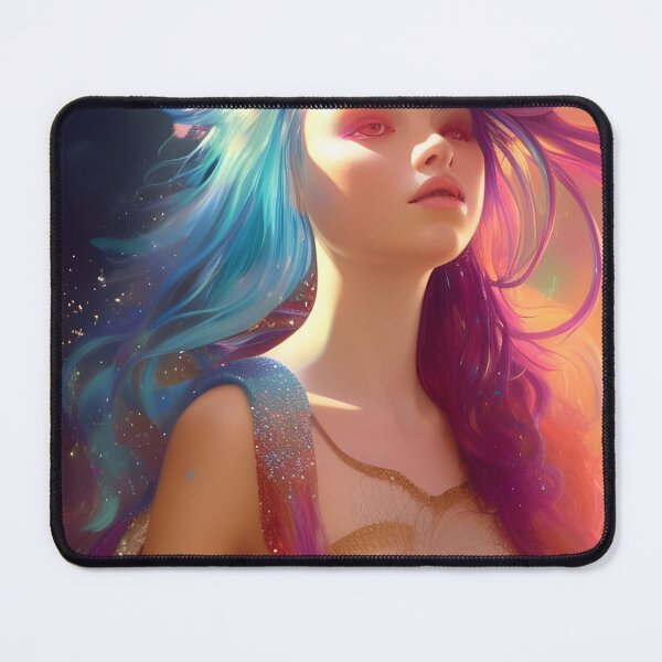 Item preview, Colorful Mermaid with Rainbow Hair Digital Art designed and sold by KaelumH.