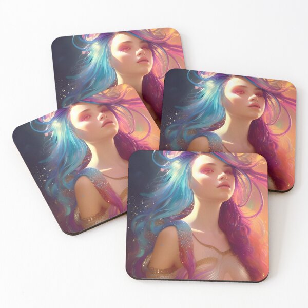 Item preview, Colorful Mermaid with Rainbow Hair Digital Art designed and sold by KaelumH.