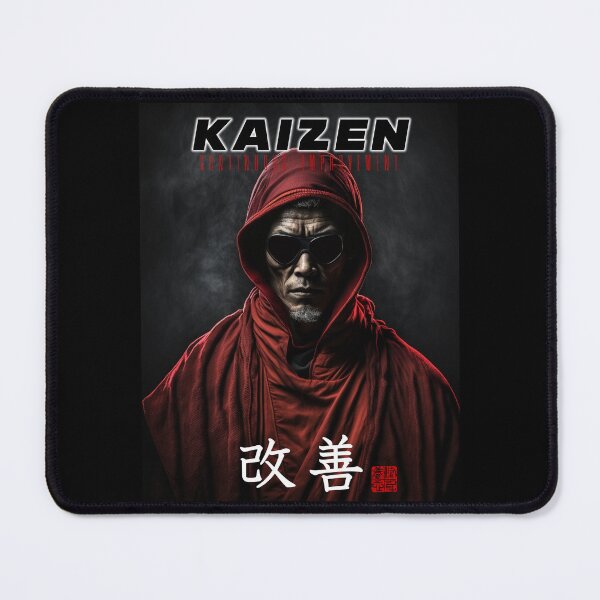 Item preview, Tibetan Cyberpunk Futuristic Monk – Kaizen Continuous Improvement Japanese Kanji designed and sold by MadeByRobots.