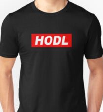 HODL Red Background Unisex T-Shirt