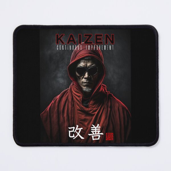 Item preview, Tibetan Cyberpunk Futuristic Monk – Kaizen Continuous Improvement Japanese Kanji designed and sold by MadeByRobots.