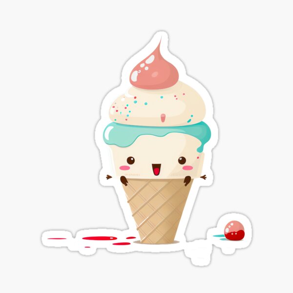 ICE CREAM SCOOP CONE MOBILE CHARM CUTE KITSCH KAWAII RETRO JUNK FOOD STYLE