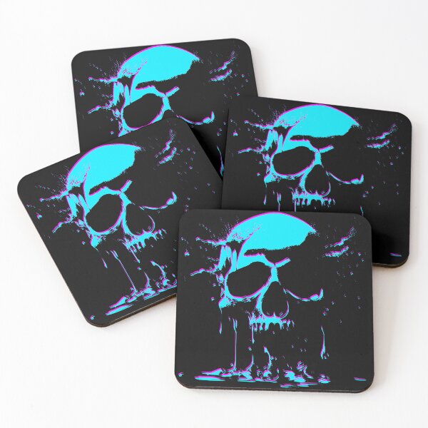 Item preview, Synth Skull - Blue/pink - Other versions available designed and sold by EldritchMagpie.