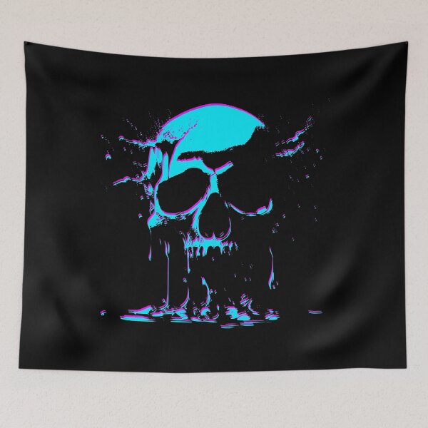 Item preview, Synth Skull - Blue/pink - Other versions available designed and sold by EldritchMagpie.