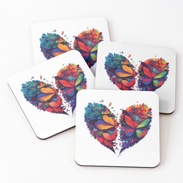 Item preview, Colorful butterflies heart designed and sold by DGtaLrtcom.