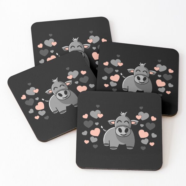 Item preview, Angus Cow Surrounded By Hearts designed and sold by eternallygifted.