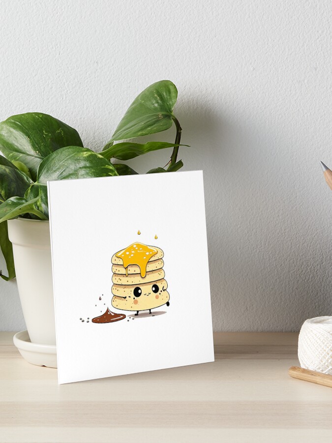 Little Berry Pancakes Hand Drawn Art Print Pancake Art Pancake Art Print  Food Art Print Cute Food Art Cute Pancake Drawing 