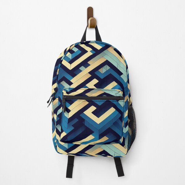 Item preview, Cool Cubic Yellow & Blue - Cubism Pattern in Blue, Yellow and Black designed and sold by Fine Prints.