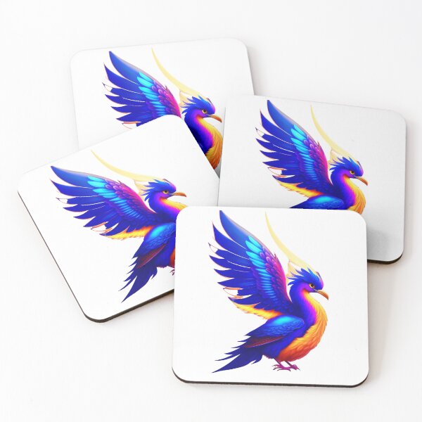 Item preview, Vividly Colored Blue-Winged Phoenix designed and sold by Athena Milonas.