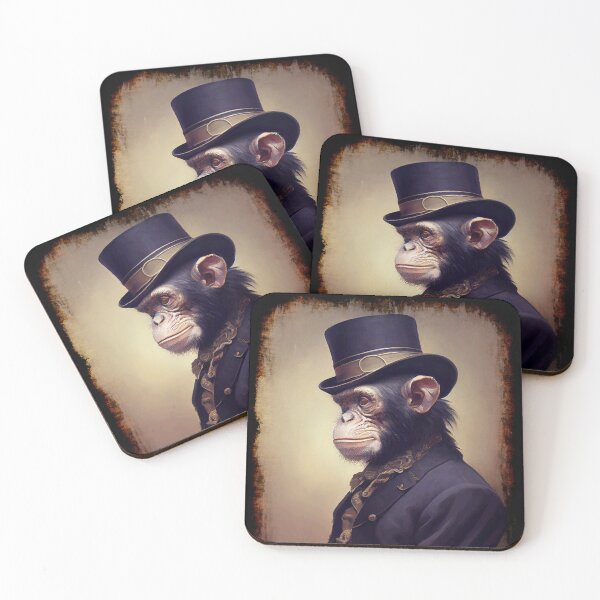 Item preview, Victorian Style Portrait of a Chimpanzee, Steampunk designed and sold by gorillamerch.