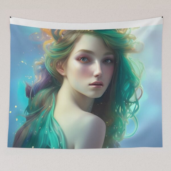 Item preview, Mermaid Portrait Digital Art designed and sold by KaelumH.