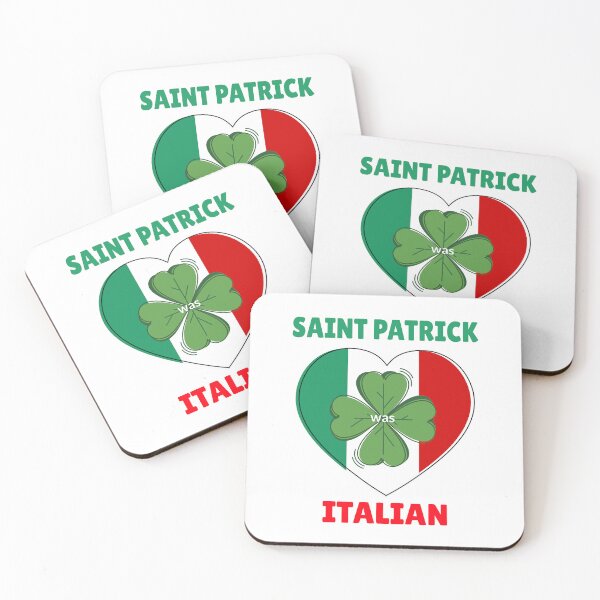 Item preview, Saint Patrick Was Italian - Italian Heart and Lucky Clover designed and sold by molamode.