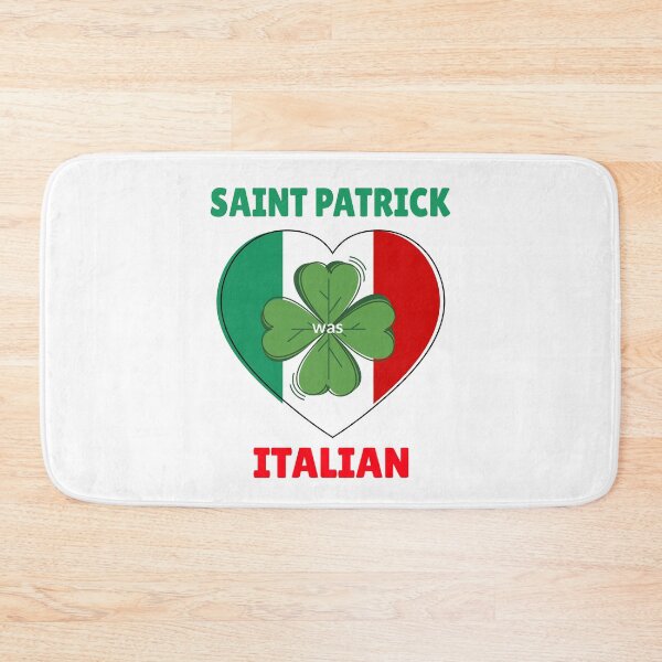 Item preview, Saint Patrick Was Italian - Italian Heart and Lucky Clover designed and sold by molamode.