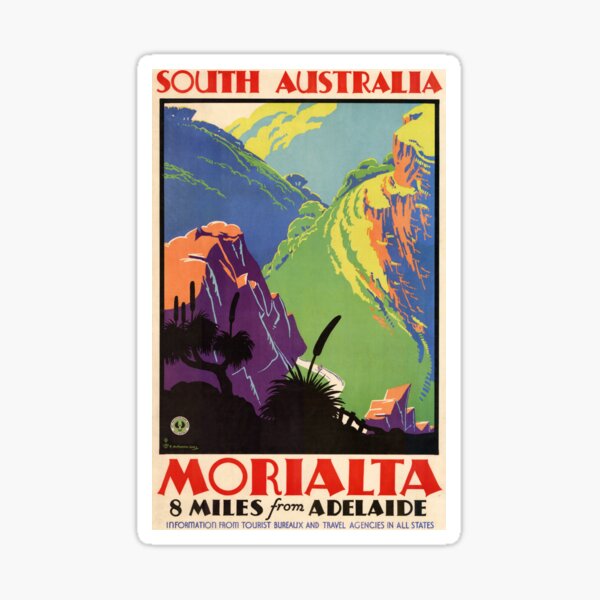 Item preview, Vintage Travel Poster - South Australia, Morialta, 8 miles from Adelaide designed and sold by Gin  Neko.