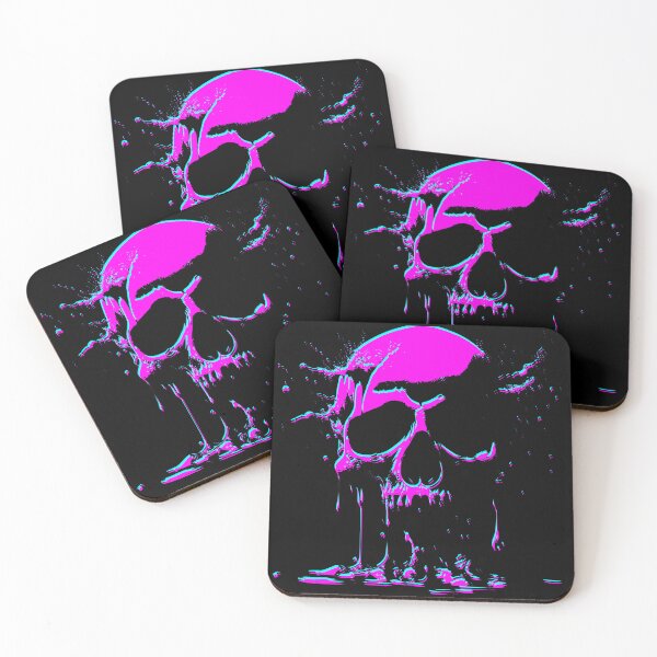 Item preview, Synth Skull - Pink/blue - Other versions available designed and sold by EldritchMagpie.