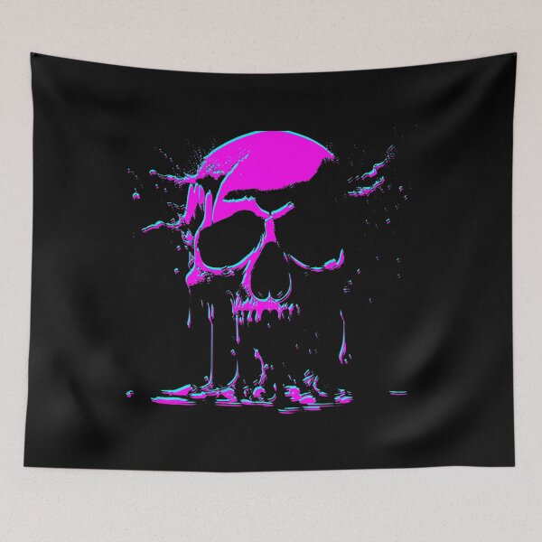 Item preview, Synth Skull - Pink/blue - Other versions available designed and sold by EldritchMagpie.
