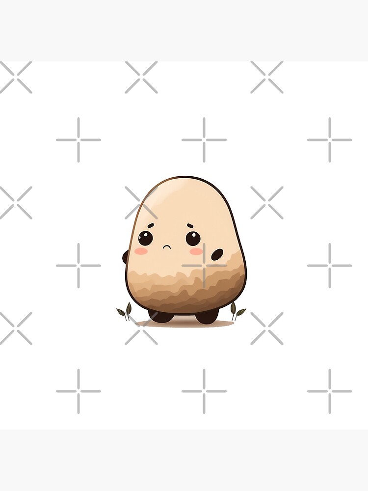 kawaii chibi cute potato | Art Board Print