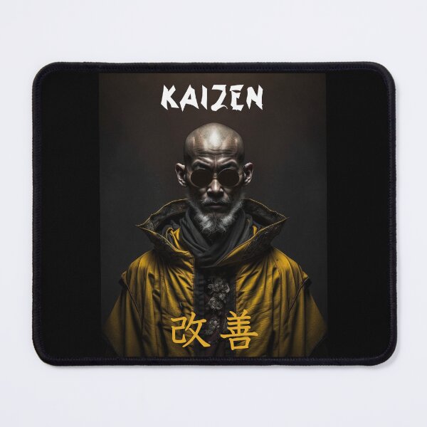 Item preview, Tibetan Cyberpunk Futuristic Monk – Kaizen Continuous Improvement Japanese Kanji designed and sold by MadeByRobots.