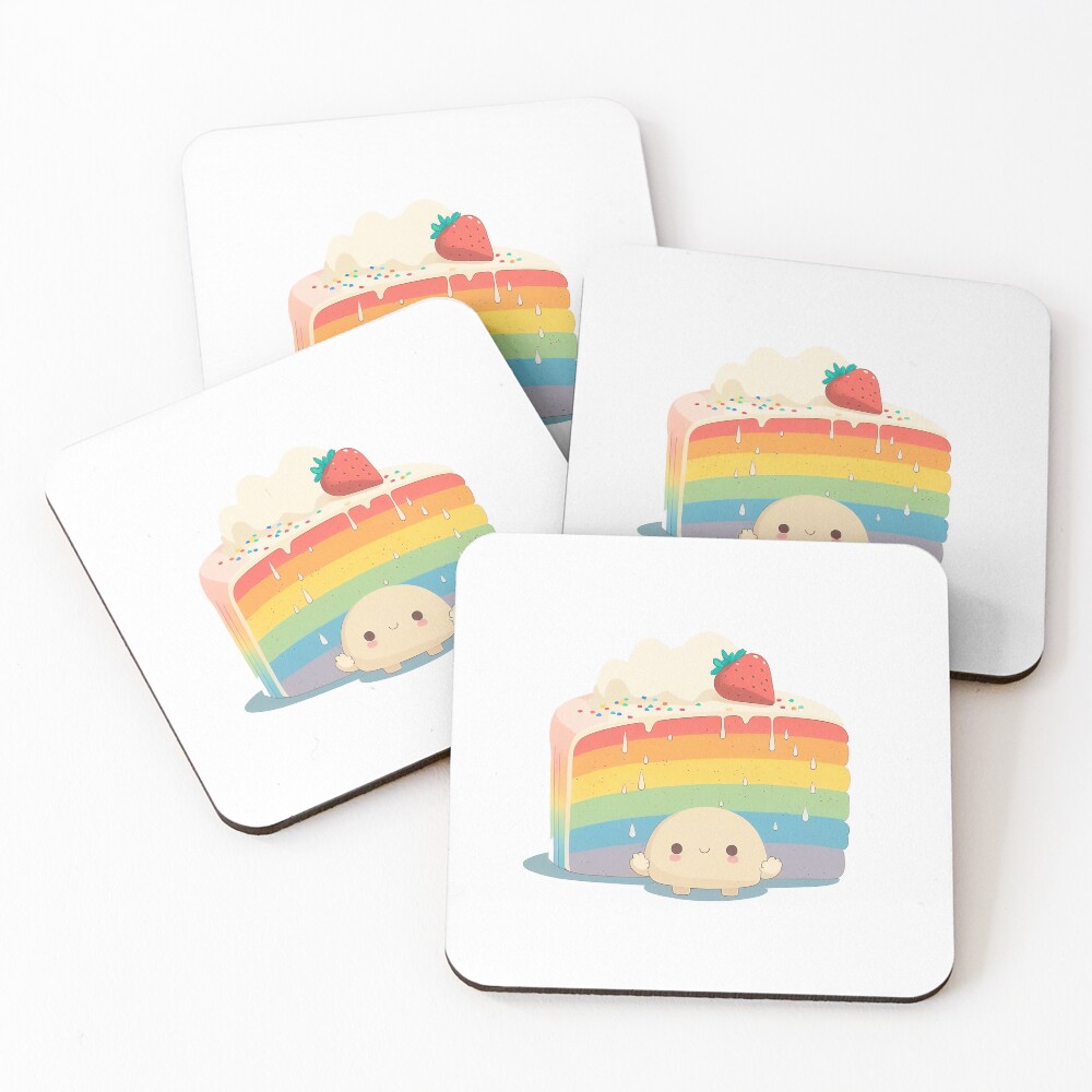 Vista previa del artículo con la obra «Posavasos (lote de 4)», diseñado y vendido por ChibiInstant.