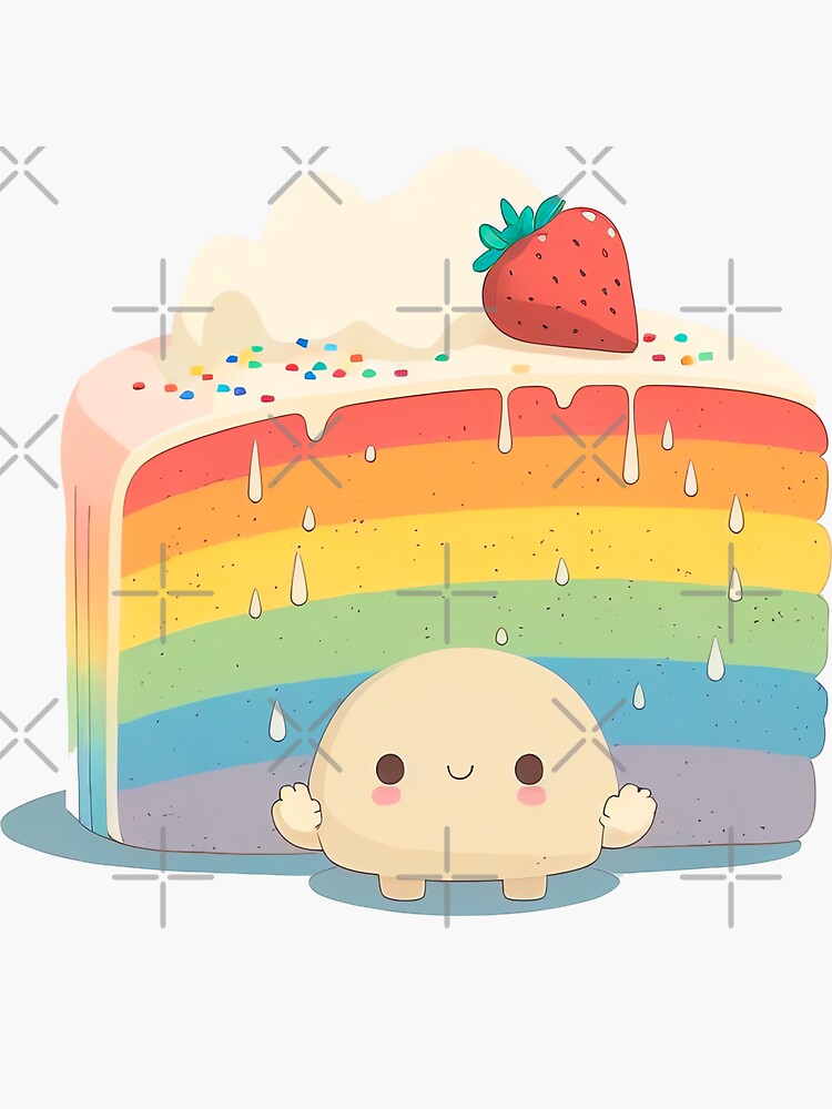 Cute Cake (2) - Cake - Sticker | TeePublic