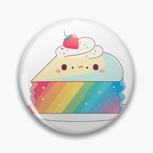 Item preview, Rainbow Cake cute chibi kawaii designed and sold by ChibiInstant.