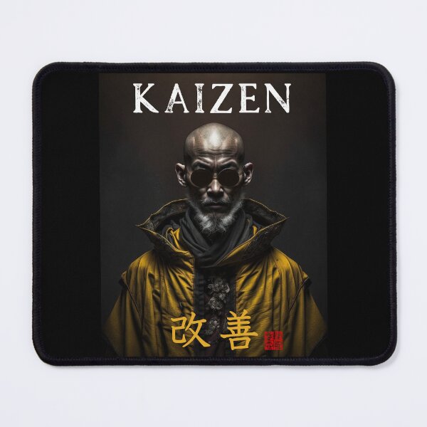Item preview, Tibetan Cyberpunk Futuristic Monk – Kaizen Continuous Improvement Japanese Kanji designed and sold by MadeByRobots.