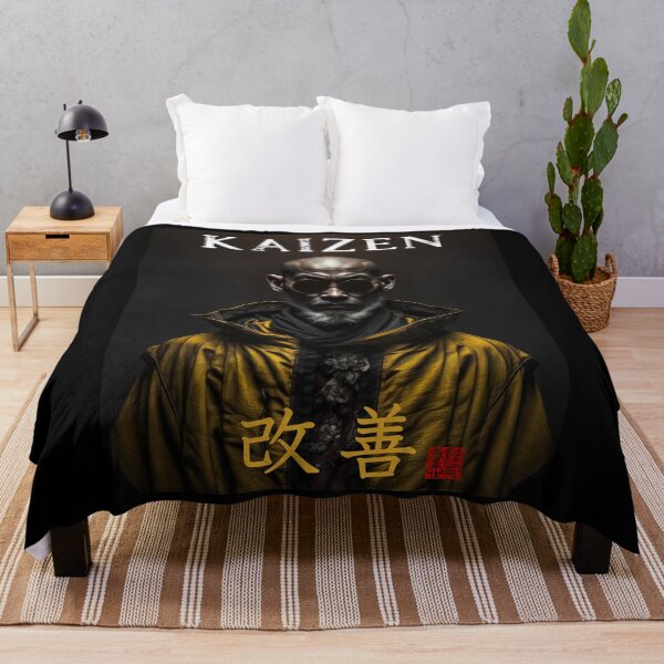 Item preview, Tibetan Cyberpunk Futuristic Monk – Kaizen Continuous Improvement Japanese Kanji designed and sold by MadeByRobots.