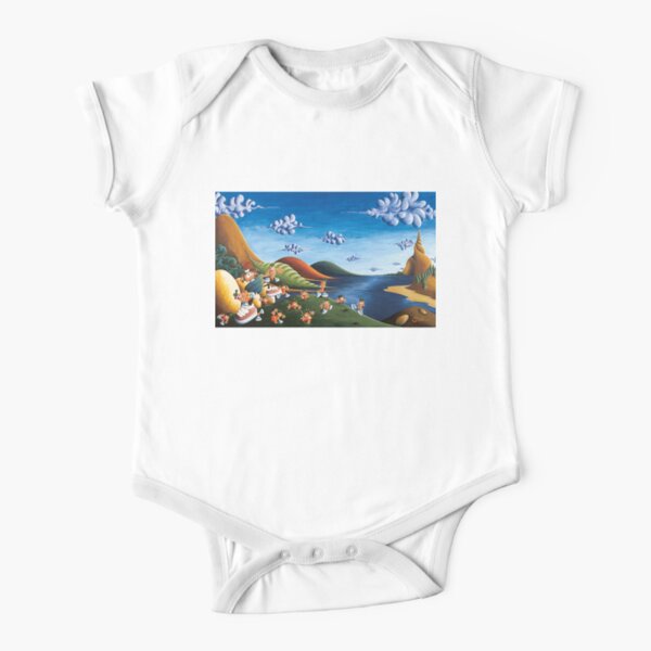 Tale of Carrots - Original Art from Shee - Surreal Worlds Short Sleeve Baby One-Piece