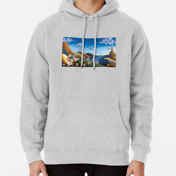 Tale of Carrots - Original Art from Shee - Surreal Worlds Pullover Hoodie