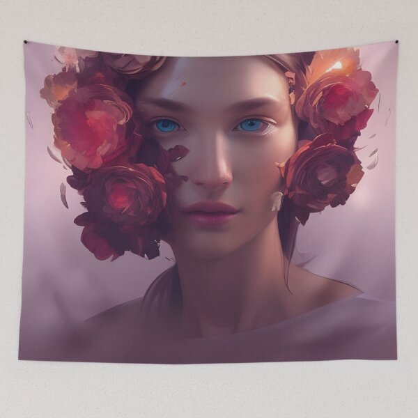 Item preview, Peaceful flower abstract digital art designed and sold by KaelumH.
