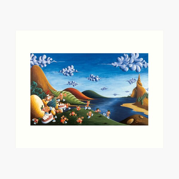 Tale of Carrots - Original Art from Shee - Surreal Worlds Art Print