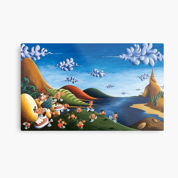 Tale of Carrots - Original Art from Shee - Surreal Worlds Metal Print