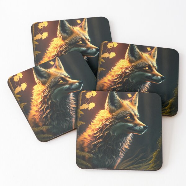 Item preview, Kitsune spirit exploring the forest Painting #11 designed and sold by Artistic Pandas.
