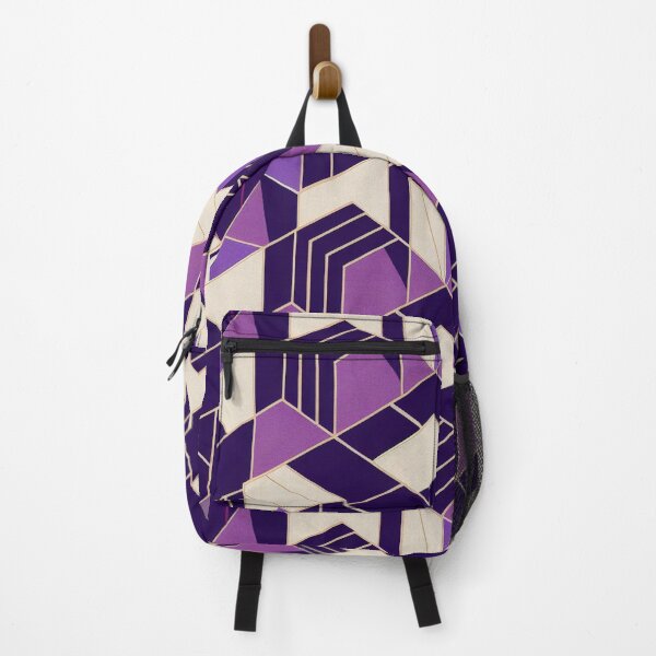 Item preview, Cool Cubic Purple - Cubism Pattern in Purple and Pale Yellow designed and sold by Fine Prints.