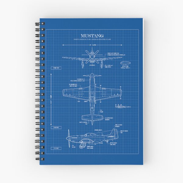Item preview, Mustang: North American P-51D (Blueprint - Vertical) designed and sold by BGALAXY.