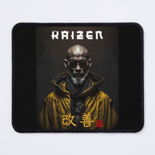 Item preview, Tibetan Cyberpunk Futuristic Monk – Kaizen Continuous Improvement Japanese Kanji designed and sold by MadeByRobots.