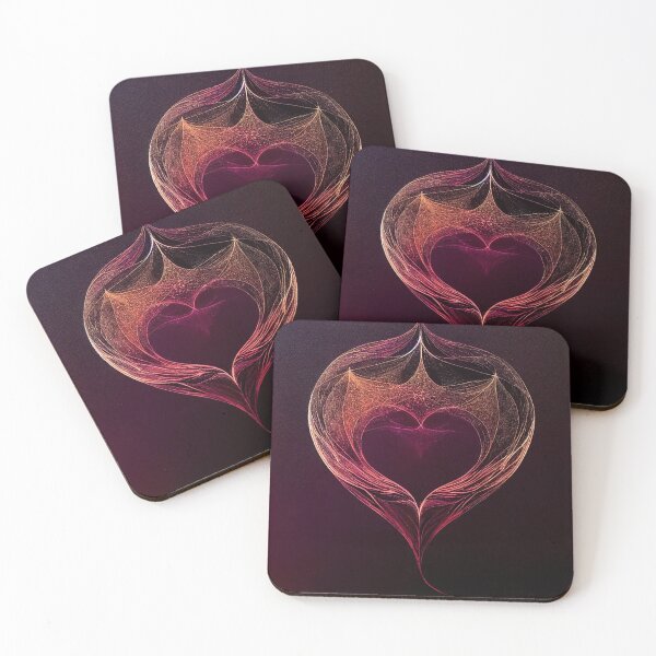 Item preview, a picture of a heart shaped object on a dark background designed and sold by DesignAtYO.