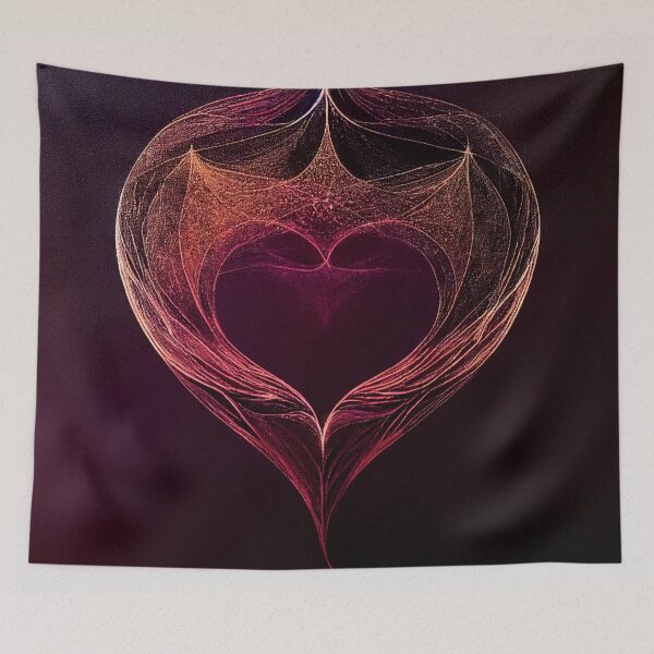Item preview, a picture of a heart shaped object on a dark background designed and sold by DesignAtYO.